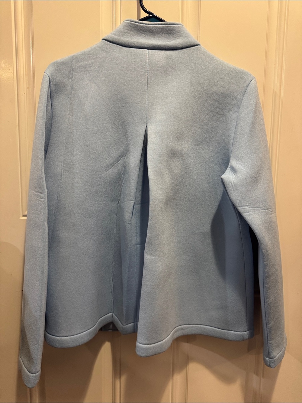 NWT Le Streghe Italy Light Blue Structured Collared Jacket Peacoat Decorative Bu - Picture 7 of 9